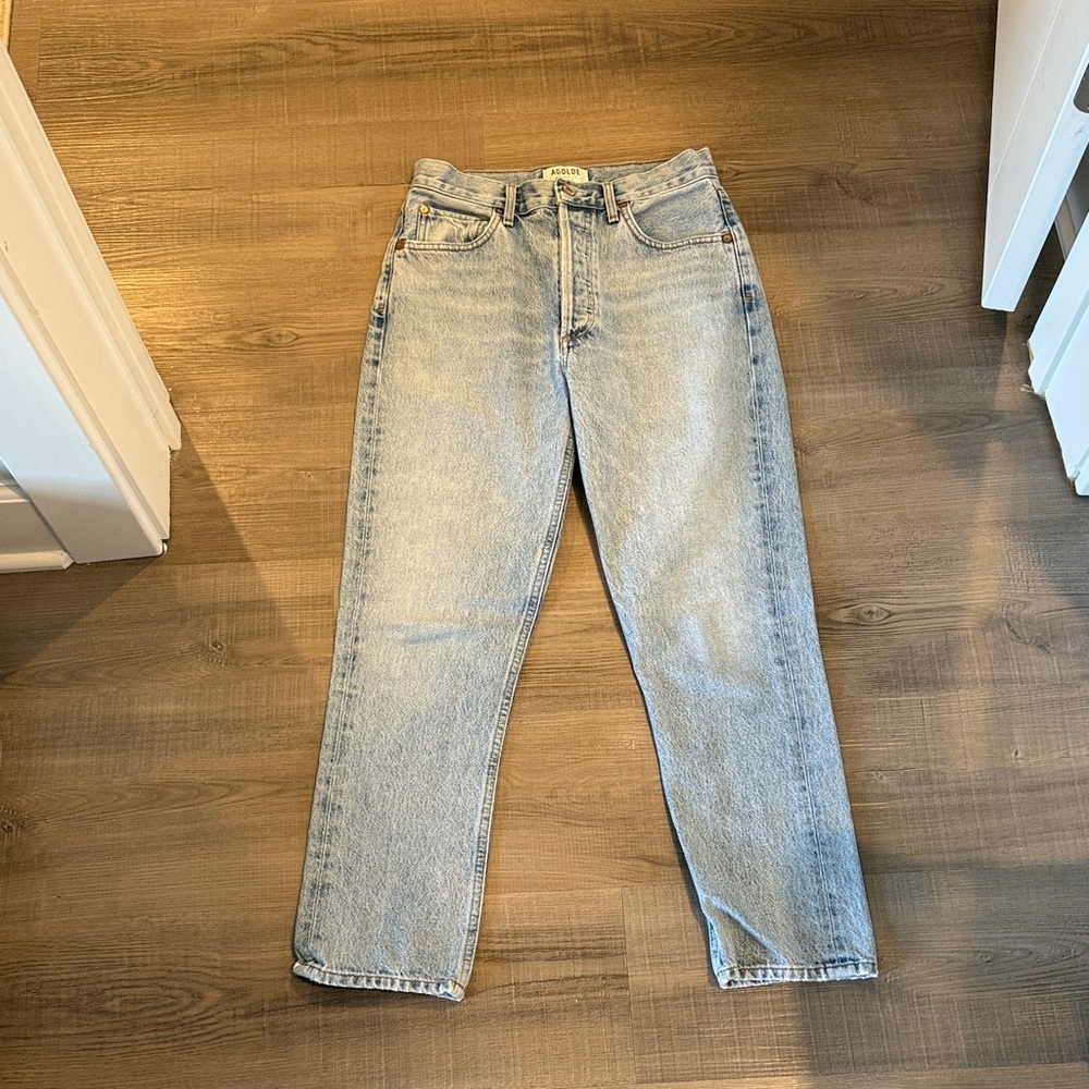 Agolde Light Blue Straight Jeans